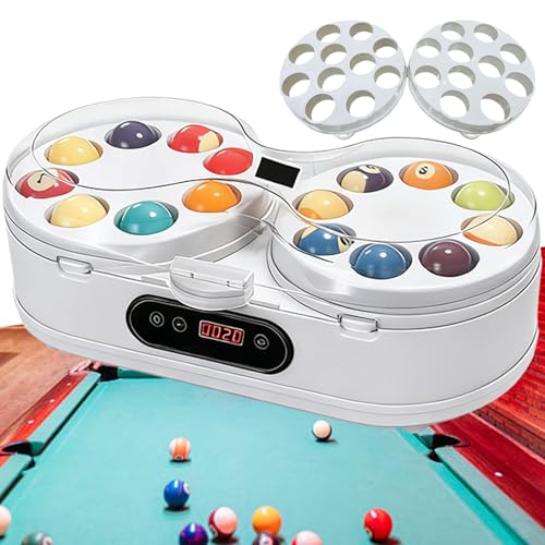 Limpiador de bolas de billar, máquina pulidora de bolas de billar mejorada con forro de fieltro de lana para una limpieza rápida de pelotas americanas y de billar, ideal para sala de juegos y club
