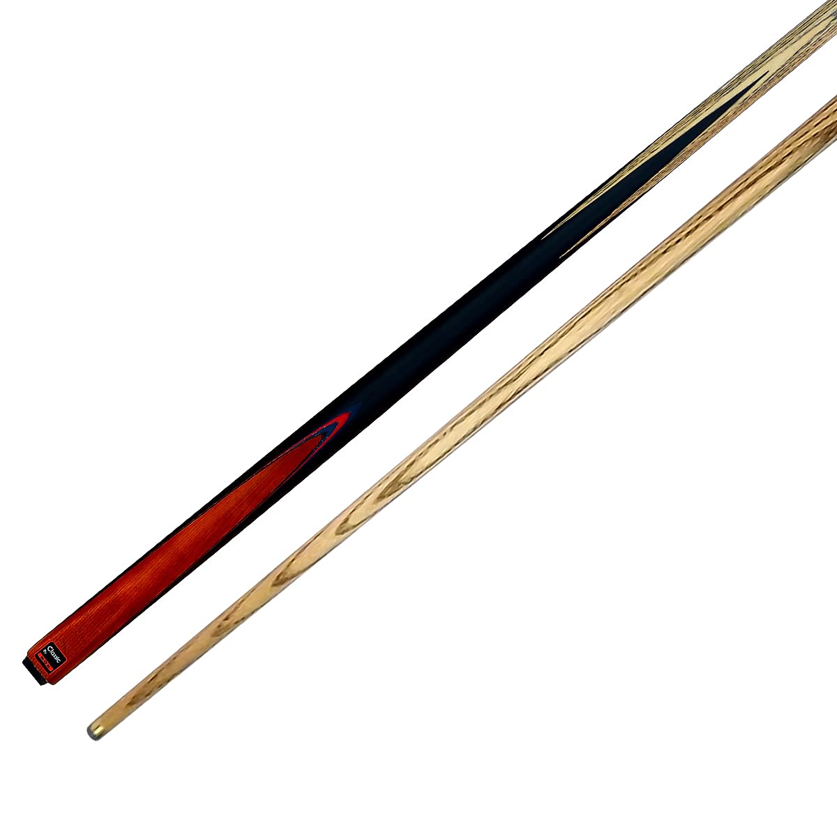 BCE Classic 2 Piece Snooker Cue (BCL-SF4-1) - 145cm Length, North American Ash Cue with 9.5mm Tip, Black Butt/Natural Wood Shaft, 57 inch, UK