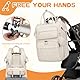 RAINSMORE Baby Wickelrucksack Groß Wickeltasche Rucksack mit Wickelauflage Schnullerhalter Kinderwagengurten Babytasche Diaper Bag Multifunktions für Mama und Papa Aprikose