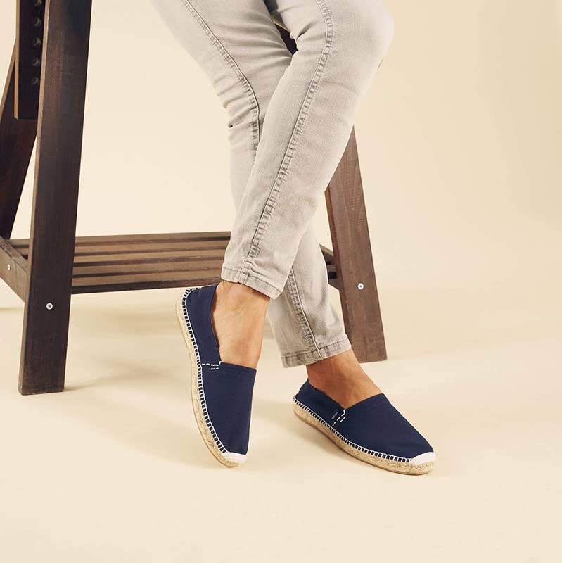 VISCATA Begur Canvas Slip On Espadrilles Handmade 2 ½” Heel Men's Espadrilles with Breathable Cotton Canvas and 100% Natural Jute Insole for All Casual Occasions2
