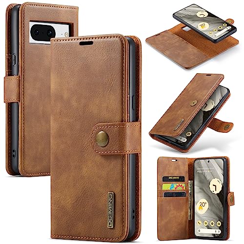 Étui en cuir véritable pour Google Pixel 8, coque amovible chic