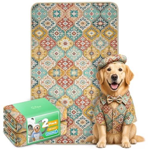 FXW Washable Pee Pads for Dogs, Super Absorbent, 29" x 47", 2 Packs