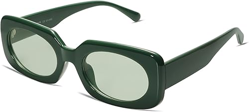 VANLINKER Gafas de sol rectangulares para mujer, lentes ovaladas de moda retro, marco cuadrado delgado y estrecho UV400 VL9624