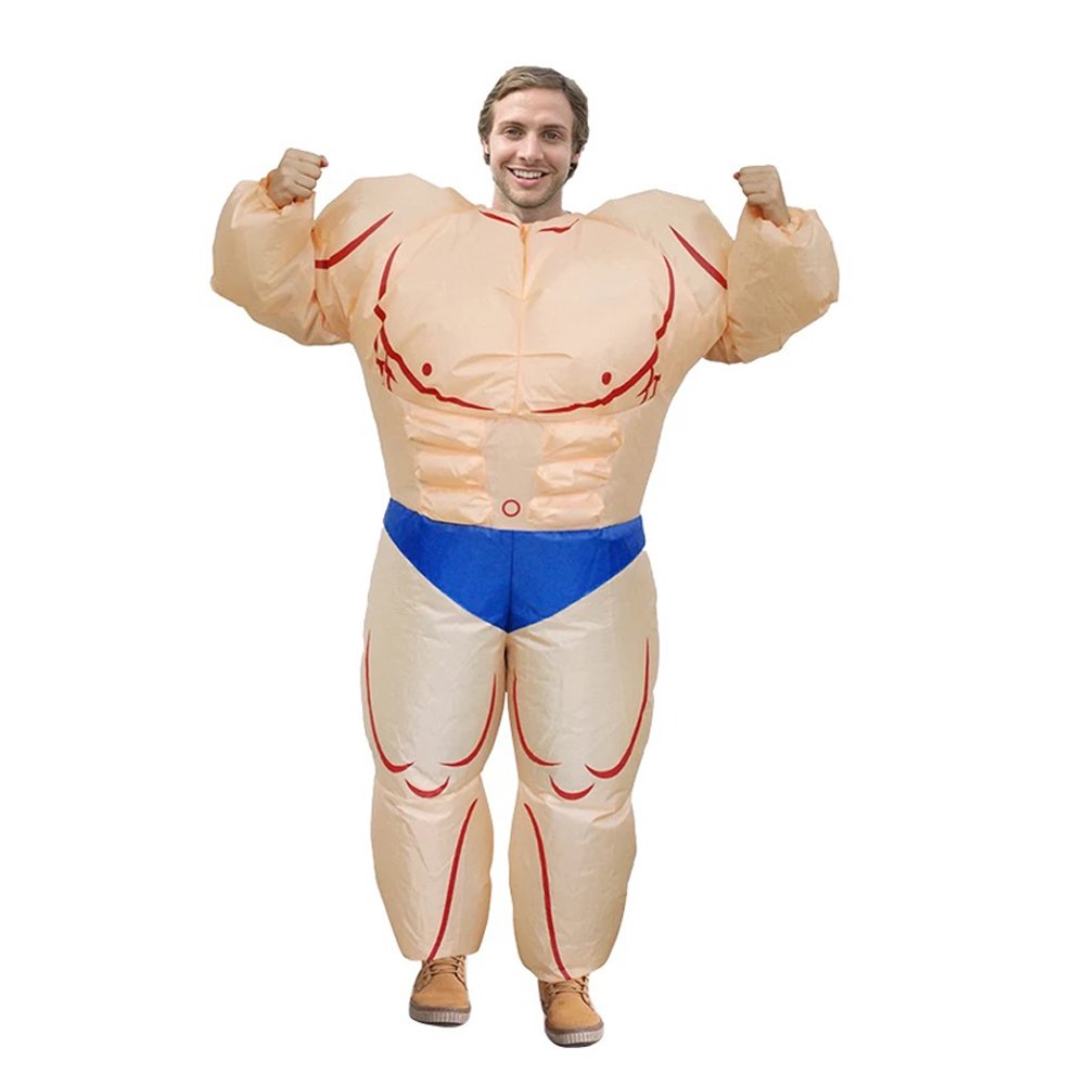 Kacm Adult Muscle Man Popeye The Sailor Man Inflatable Suits Halloween Costume