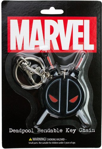 NJ CroceNj Croce Pvc Deadpool Logo 3" Bendable Keychain - Black