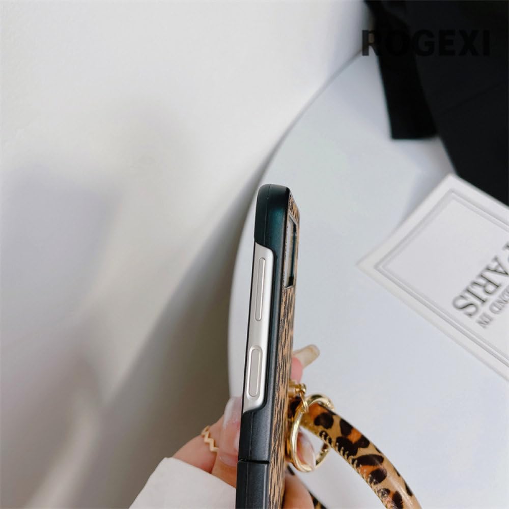 Wzór w cętki Skórzany futerał na telefon do Samsung Galaxy Z Flip 5 4 3 Pokrywa Śliczne etui ochronne do Z Flip3 Flip4 5G, styl 1, do Z Flip 3