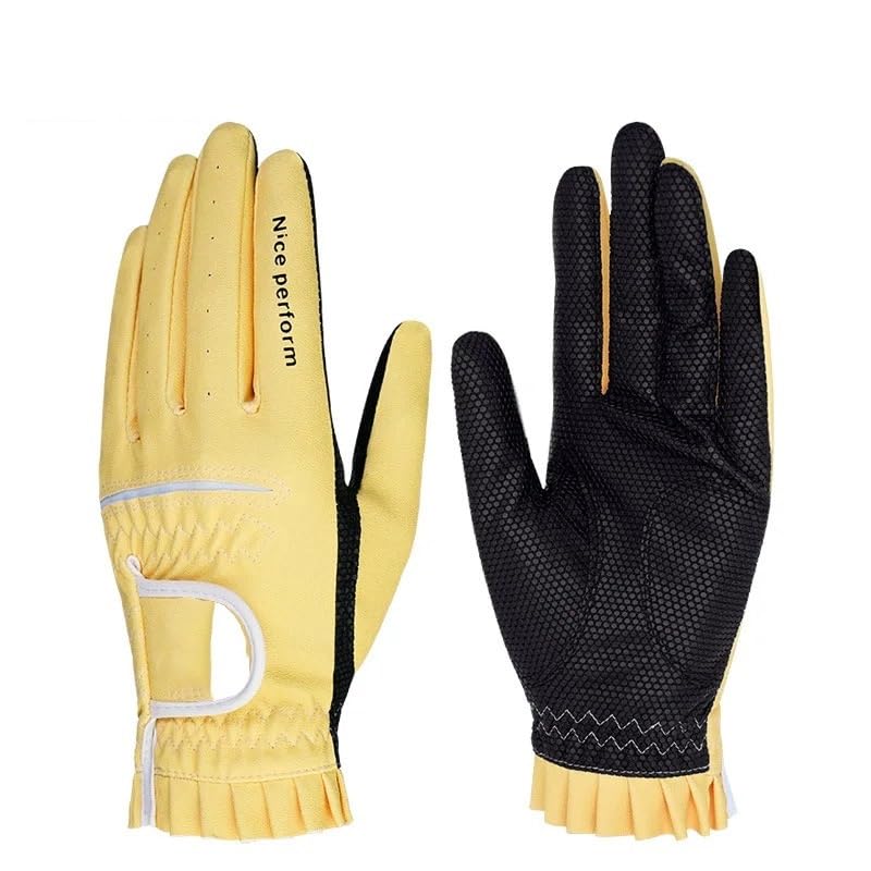 Guanti Da Golf Guanti da golf 2 paia for donna Golf traspirante con particelle antiscivolo Accessorio for uso sportivo a mano