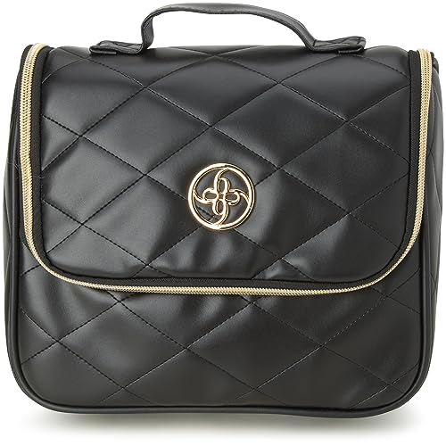 Nine West Women's Toiletries Bag - Travel Makeup and Toiletries Hanging Organizer Set - Makeup Organizer Hanging Case Set, Quilt