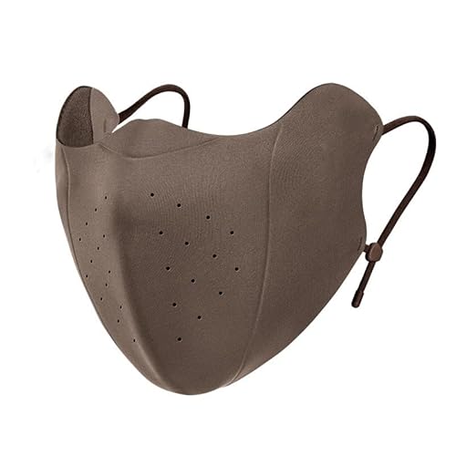 SageFurned Masque facial thermique 3D pour sports d'hiver, cagoule coupe-vent doublée en polaire avec maille respirante, couvre-visage unisexe pour le ski, le cyclisme – Noir