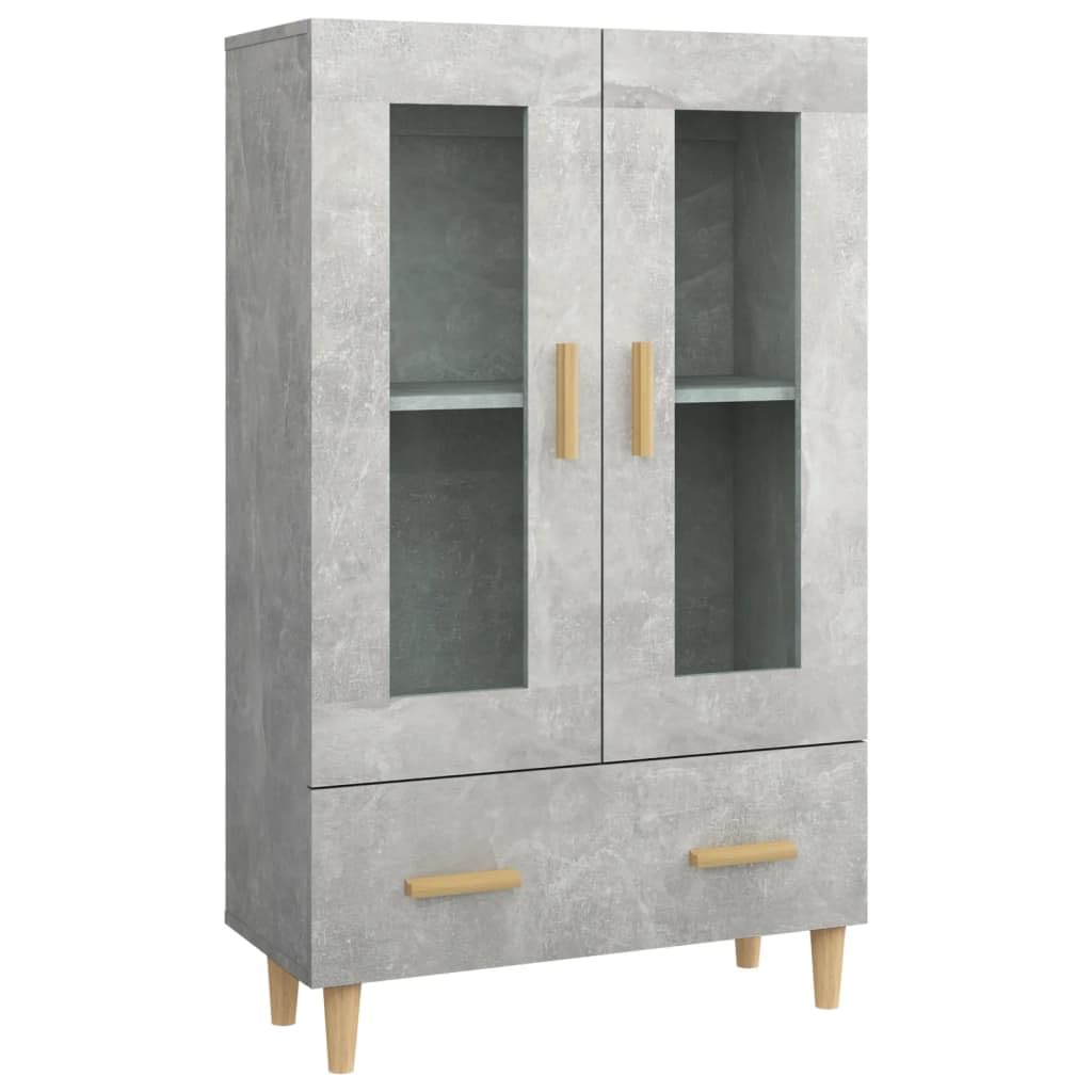 vidaXL Highboard Concrete Grey Engineered Wood Tall Cabinet Cupboard Sideboard
