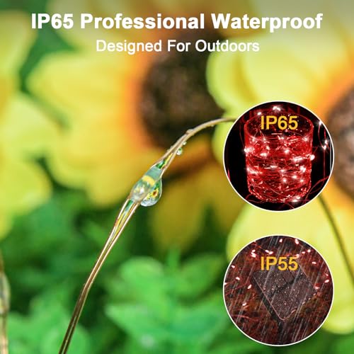 FFZZKJ Solar Lights Outdoor Garden Waterproof Total 240LED 12Mx2 Pack Outdoor Solar Lights for Garden Patio Balcony Terrace Veranda Tree - Image 3
