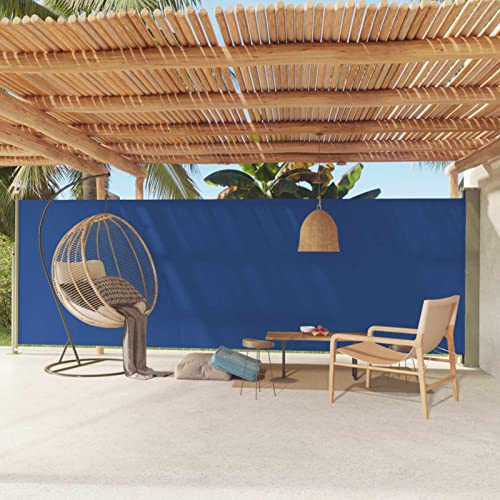 Tenda da sole laterale retrattile per patio, tenda da sole avvolgibile laterale, antivento, tenda laterale retrattile, protezione della privacy, 180 x 600 cm, grigio