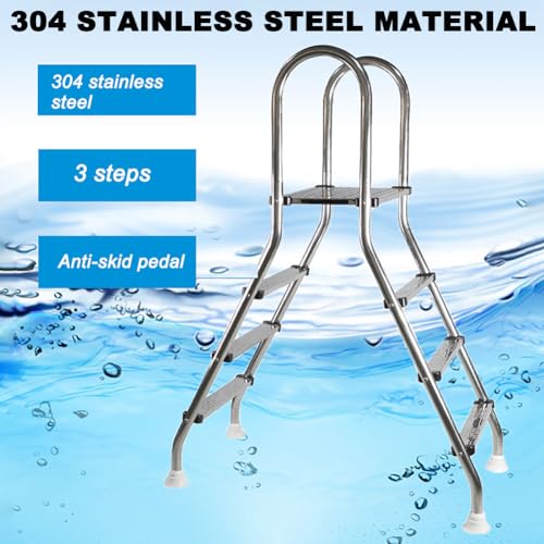 Escalera para piscina de acero inoxidable doble capa miniatura 2