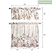 Maison d' Hermine Kitchen Curtains Sets for Windows 100% Cotton Set of Kitchen Curtains Valances for Home [2 Tiers (28