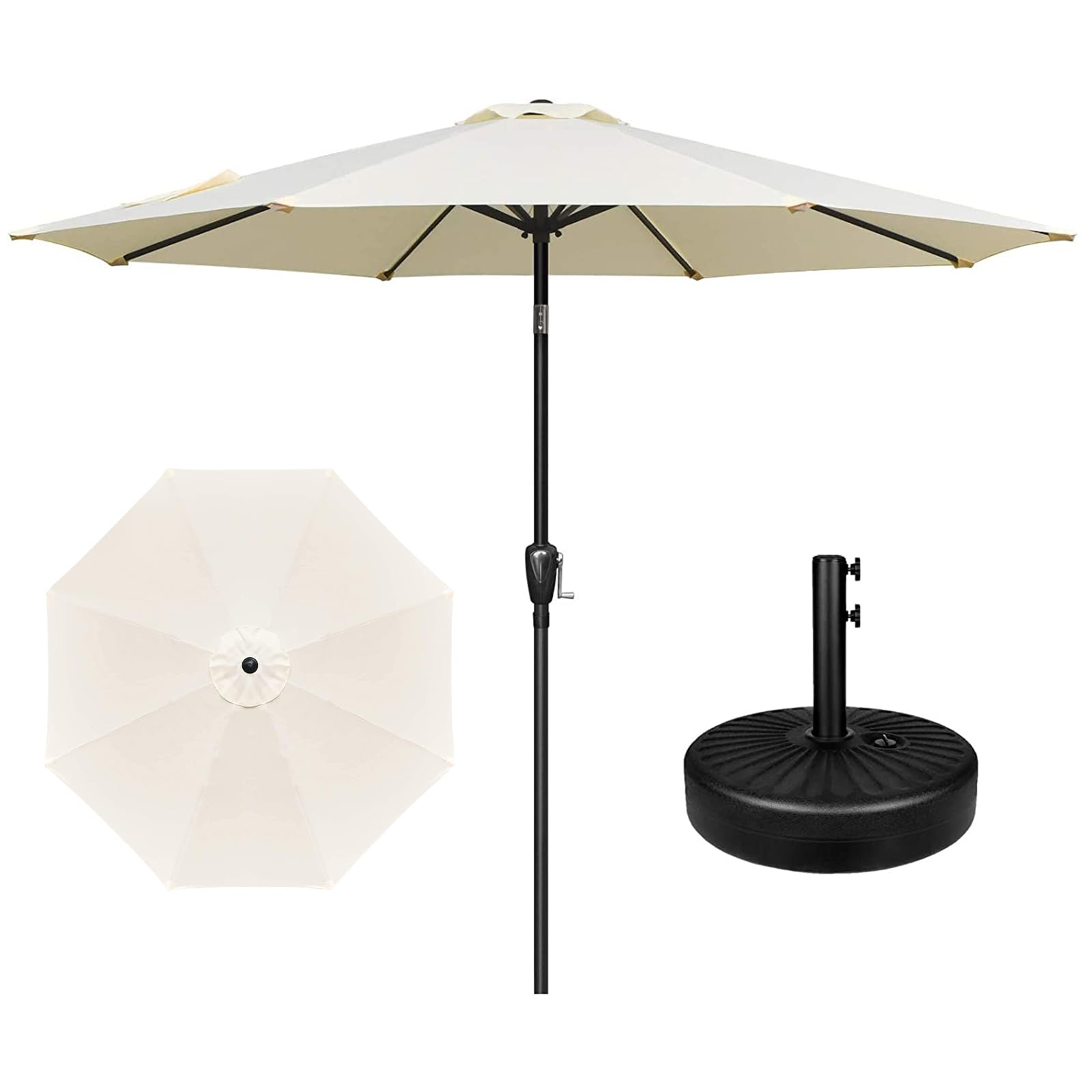 YSSOA 9' Patio Umbrella with 50lbs 20