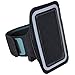HONGYU Running Arm Band Sport Jogging Leather Armband Case Cover for MP3 Player Adjustable Gym Sports Armband (Black)