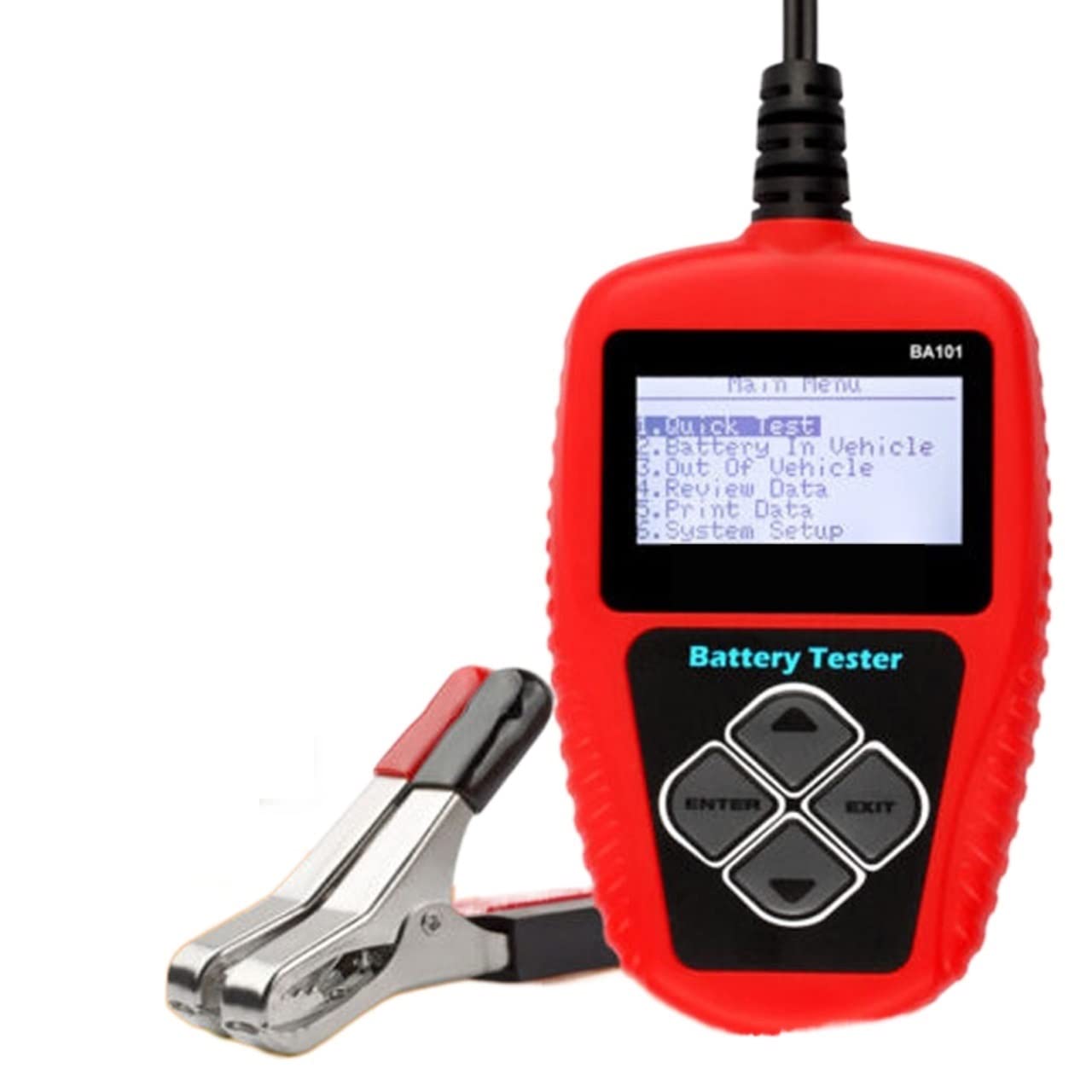 Comprobador de baterias de coche Ba101 12v Herramienta de cargador de la batería de la batería del automóvil automático 100-200 0cca Herramienta de motocicletas de automóviles for cargar sistemas de i