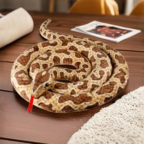 AYSYR Schlange Kuscheltier Große,Kuscheltier Schlange Emulation,Schlangen Kuscheltiere für Kinder Jungen Mädchen,Snake Prank Requisiten,Schlangen Spielzeug Halloween-Dekorationen(200 cm/78.7 in)