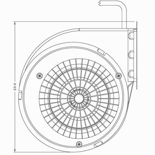 Easyricambi Motore Ventilatore centrifugo GT500CE01-W935050011 Stufa a Pellet - 210mm, Bocchetta: 160x92 1-100W