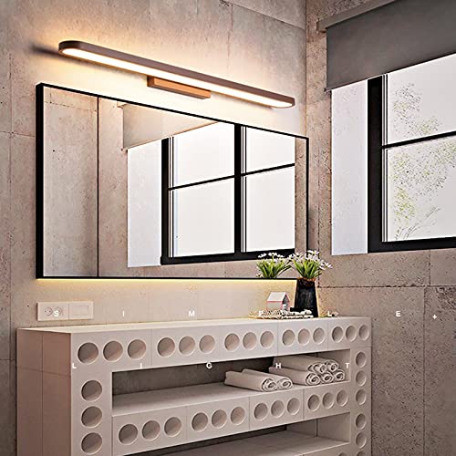 Iluminación de tocador post-moderno en color café lámpara LED de lujo para espejo de baño 4