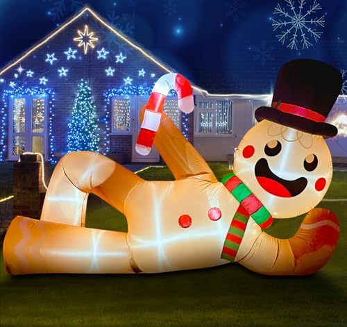 EAONE 10FT Christmas Inflatable Outdoor Decoration, Giant Christmas Blow Ups Yard Decorations...