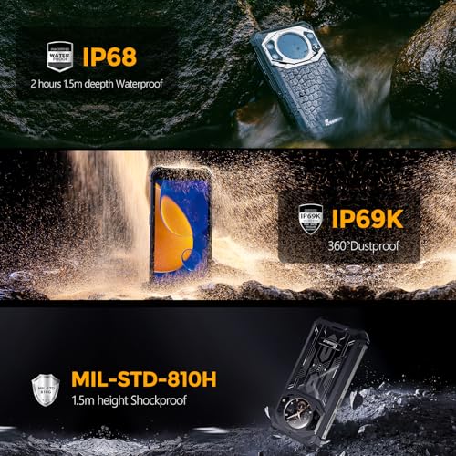 Image of FOSSIBOT F101P Rugged Call Phone,Android 13 7GB+64GB /1TB Rugged Smartphone 10600mAh Unlocked Phone 123dB Loud Volume Phone 5.45 inch 24MP+8MP Camera Waterproof Smartphone 4G Dual SIM OTG Octa-core 18W
