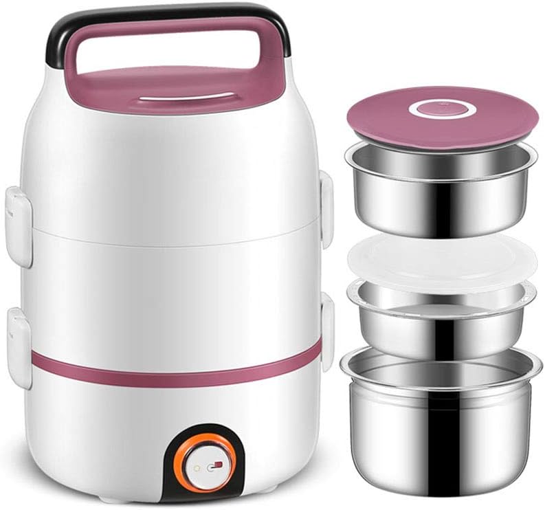 Electric lunch box Food Heater for Office, Portable Lunch Box 3 Layers, Plug in The Power Supply Automatic Heat Preservation