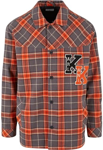 Karl Kani Herren KM224-014-1 KK Chest Signature Heavy Flannel Overshirt...