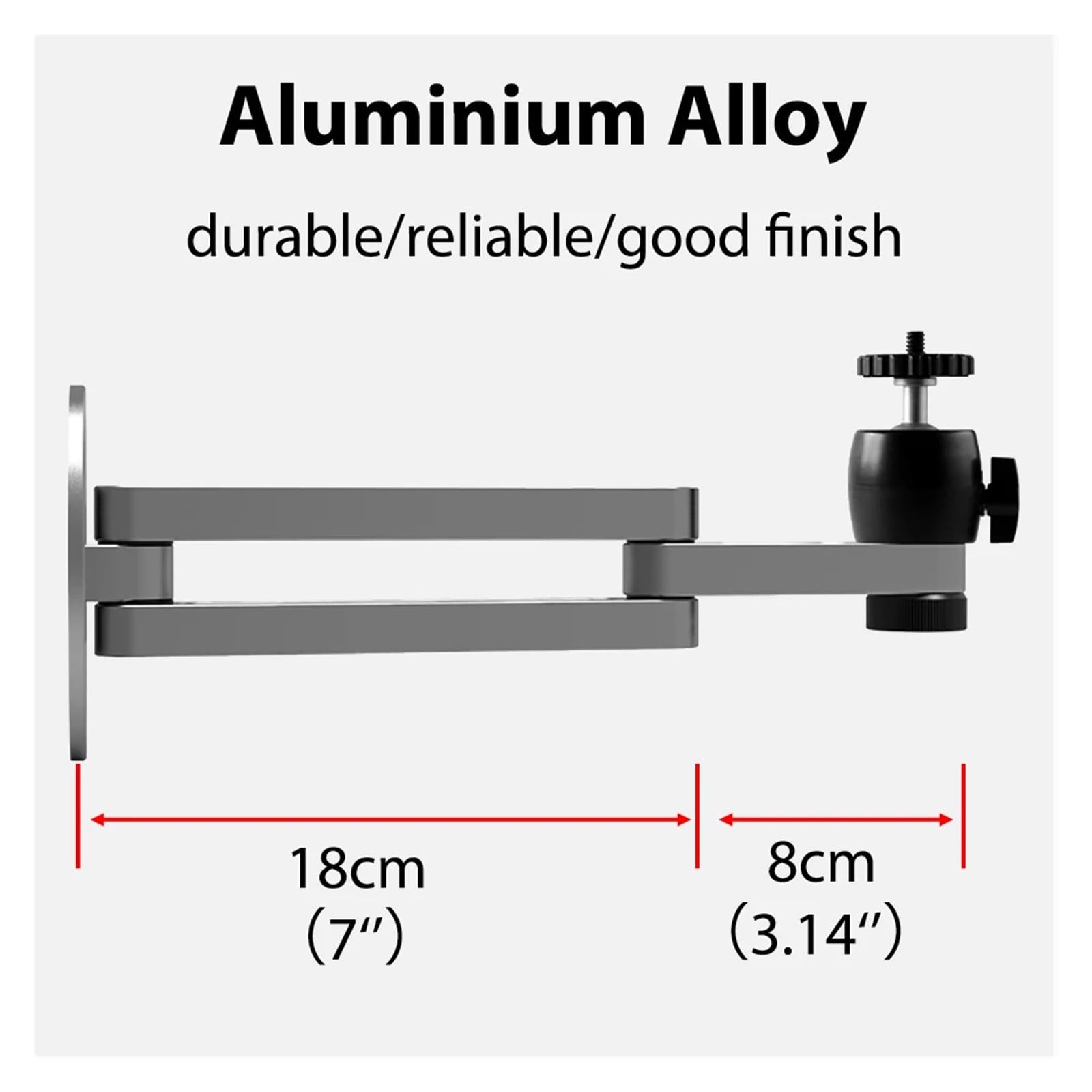 Projector Wall Mount, Foldable, 1/4" Thread