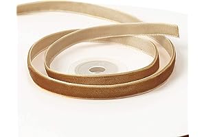 Velvet Brown Felt Ribbon Spool for Vintage Crafts