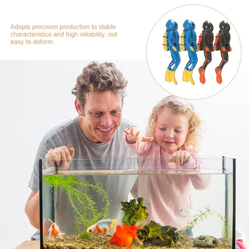 Image of PATKAW Scuba Diver Toy Resin Diver Action Figure: 4pcs Mini Scuba Diver Figurine Miniature Swimmers Toy Diver Landscape Ornaments for Fish Tank Aquarium Diver Figure Toy