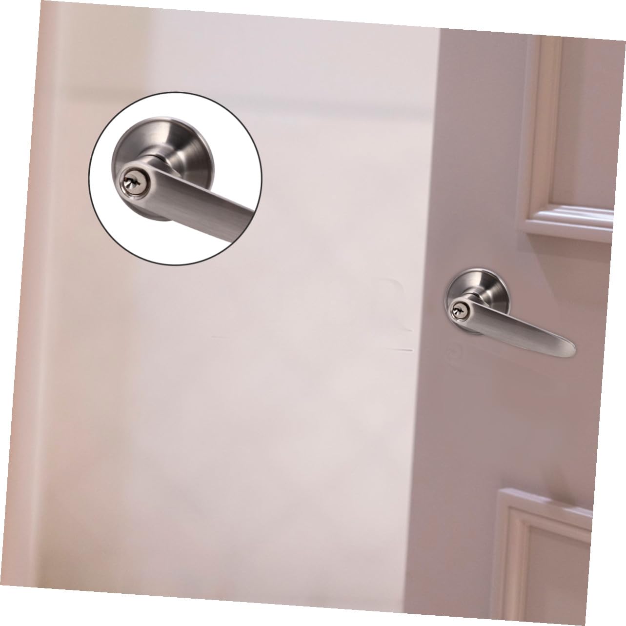 Cerradura de Puerta para Dormitorio de Aleación de Zinc Segura y Duradera Antióxido Silenciosa y Fácil de Instalar para Interiores como Baños y Oficinas