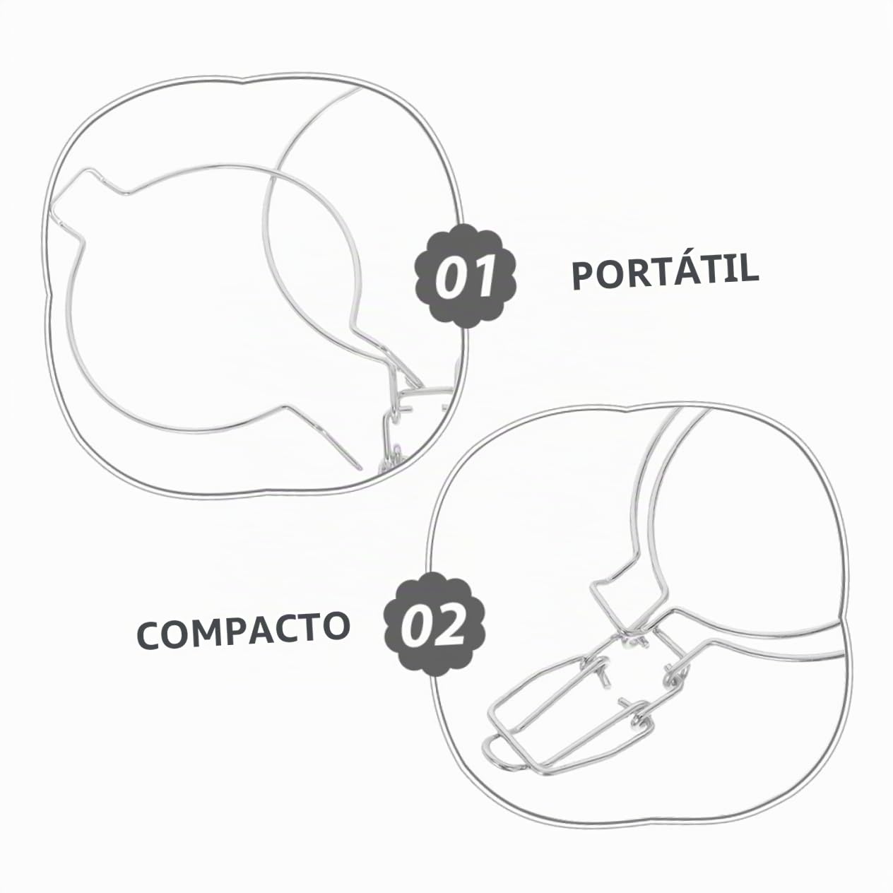 Gatuida Abrazadera De Alambre para Tarros (3 Unidades): Accesorios para Tarros De Vidrio - Hebillas De Alambre De Acero Inoxidable, Clips De Sellado, Cierre De Repuesto para