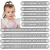 300PCS Black Elastic Hair Ties,2.2cm in Diameter No Crease Small Hair Elastics, Finger Rubber Hair Elastics Hair Ponytail Holders for Women Girls Toddlers Kids