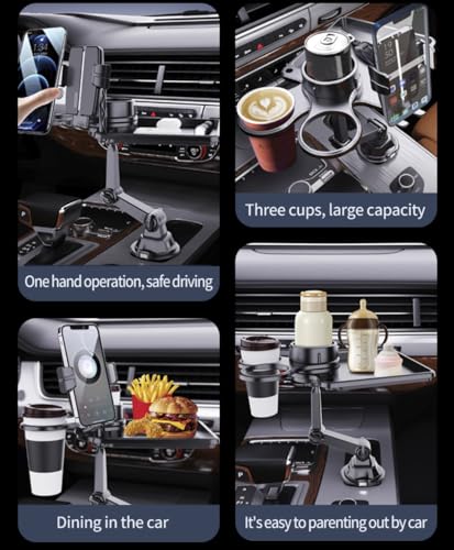Portavasos para carro con diseño multifuncional giratorio 360° miniatura 3
