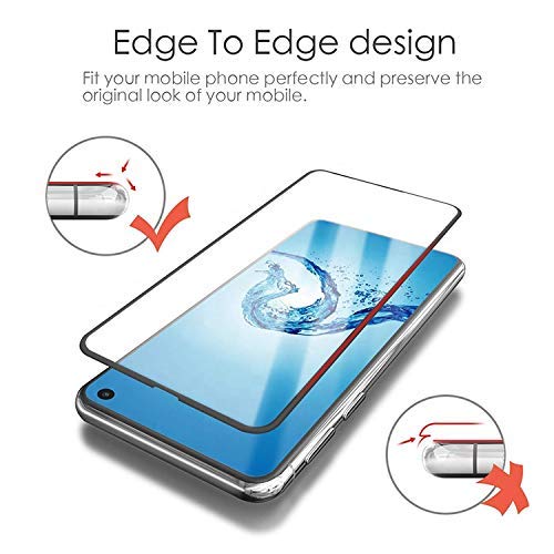 Image of Screen Protector for Samsung S10e (Black) Tempered Glass Edge-to-Edge 6D Screen Guard With Installation Kit