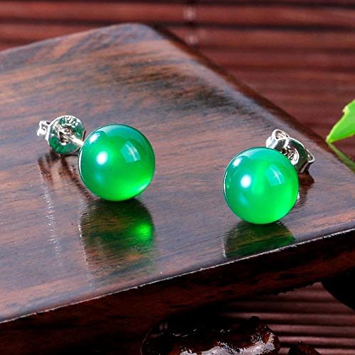 Bijoux de mariage à la mode : boucles d'oreilles perle et jaspe vert argent