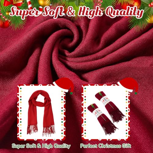Shinymoon 16 Sets Christmas Scarf Bulk Pashmina Shawls and Wraps Women Cashmere Christmas Favors3