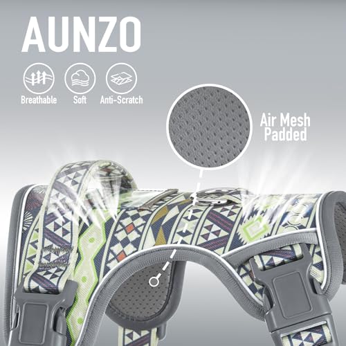 No Pull Dog Harness with 2 Metal D-Rings, Easy on/Off Dog Vest with Neck Buckle, No Need Over Head, Easy Walk Escapeproof No Choke Reflective Breathable, Harness for Large Dogs - Image 5