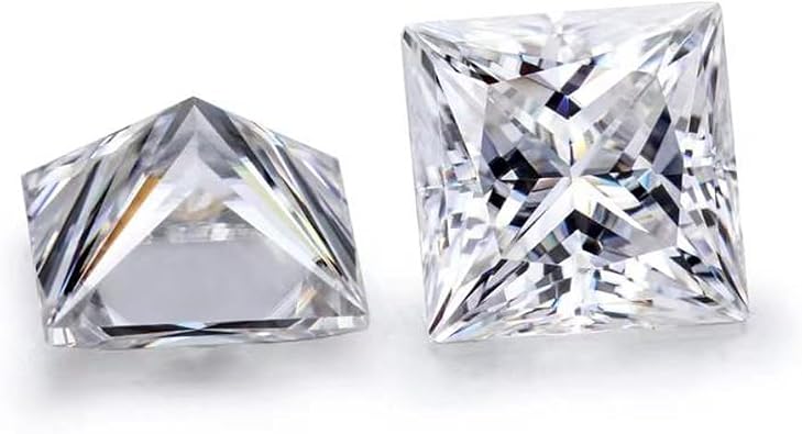 0.08CT to 6CT Princess Cut Square Shape Real D Color FL Loose Moissanite Stone Diamond Excellent Cut never fade test positive