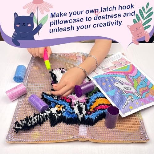 Image of Cute Frog Latch Hook Kits for Adults Kids Beginners Amphibious Animals Latch Hook Rug Kit Pre-Printed Hook and Latch Carpet Making Kits Cross-stitch DIY Wall Hanging Crochet Set 20x15 In. Craft Gift