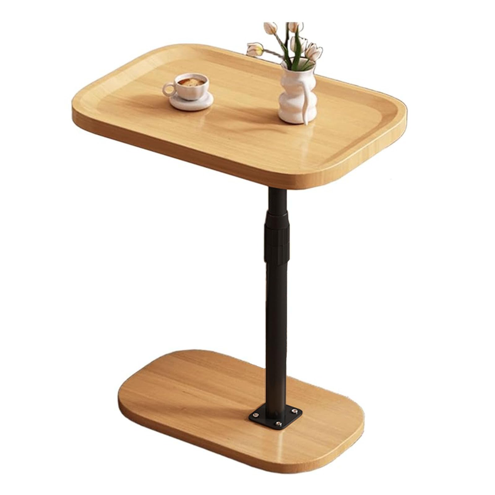 Mesa auxiliar de madera de alta calidad y metal robusto estilo nórdico