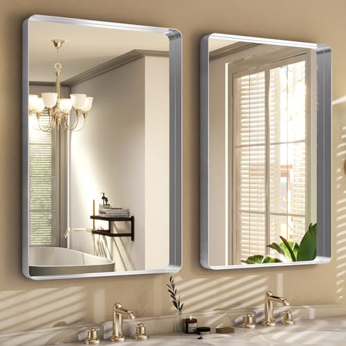 Easly EYVC-REAJ-2436-SR Silver Bathroom Mirror thumb #2