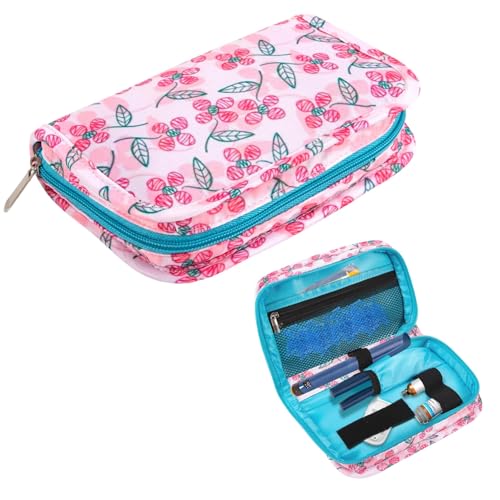 Diabetic Travel Gase Glucose Meter Case for Diabetes Supplies Portable Diabetic Bag for Glucometer Blood Sugar Test Strips Lancets & SyringesCase Only