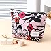 Savvy Harbor Makeup Bag Zipper Pouch Travel Cosmetic Organizer, Elegant Roomy Cosmetic Bag, Women Makeup Organizer and Travel Toiletry Bag for Gift (Pink Floral)