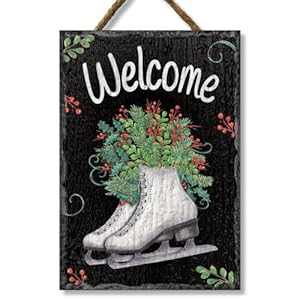 Mywordwelcomewskatehollyslateimpressionsfrontdoorwallhangingwelcomesignwinterholidayrusticfarmhousehomedecorforyourlivingroomdiningroomkitchenbedroomfrontdoor Urban Country Home Decor My word welcome w skate holly slate impressions front door wall hanging welcome sign winter holiday rustic farmhouse home decor for your living room dining room kitchen bedroom front door urban country home decor