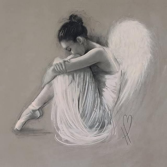 Art Group WDC95925 The Hazel Bowman (Angel Wings IV) -Canvas Print 40 x 40cm, Wood, Multicolour, 40 x 40 x 1.3 cm