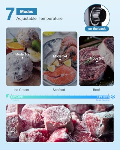 Image of Feelfunn 1.1 Cu.ft Mini Freezer, Small Upright Freezer, Black