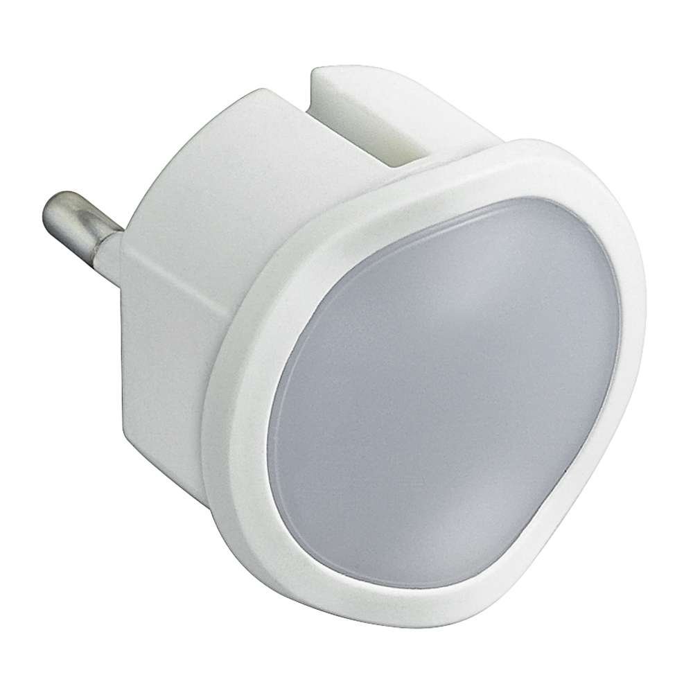 Legrand 050678 Veilleuse Lampe Torche avec Batterie avec 2 LEDs Haute Luminosité et Fiche, 2P, 10A, Blanc