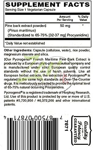 Miniatura 3 de Zen Supplements Pycnogenol 50 mg - Extracto de corteza de pino marítimo francés estandarizado para antioxidante y apoyo a la inflamación, sin OMG,